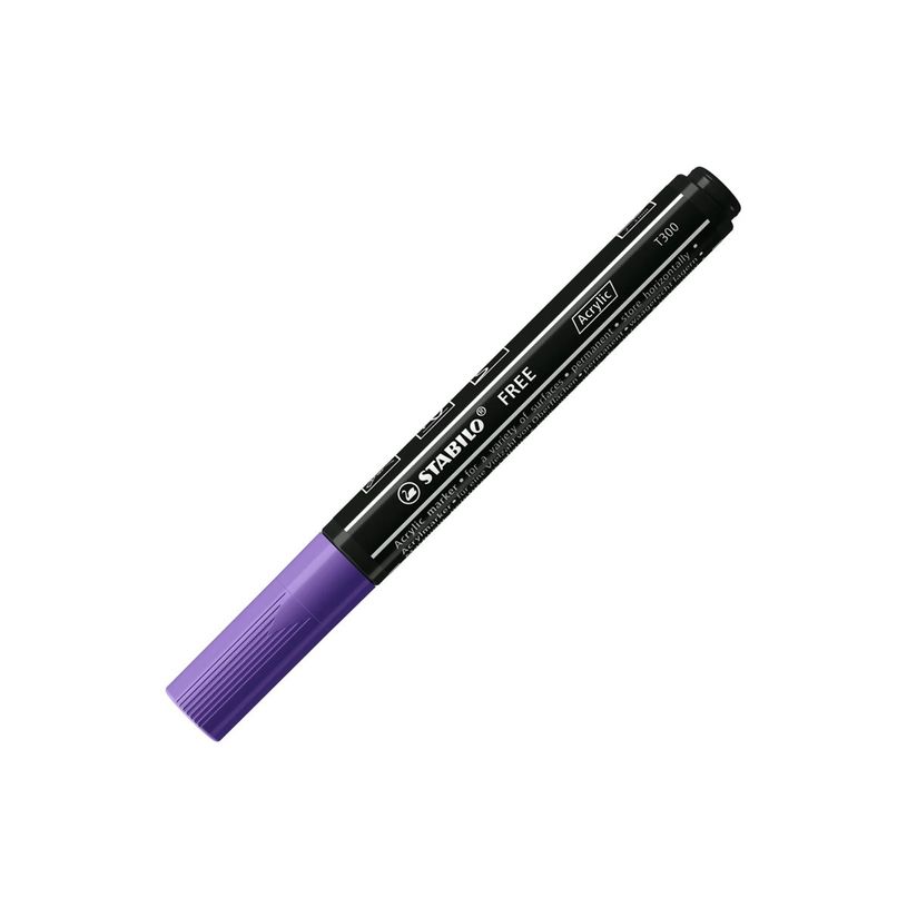 4006381576093-STABILO Free T300 - Marqueur - permanent - violet - opaque - acrylique - 2-3 mm-P_405253840_2-1