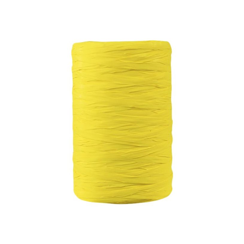 3065506019151-Clairefontaine - Pelote de raphia synthétique - ruban d'emballge 100 m - jaune citron-P_601915_2-0