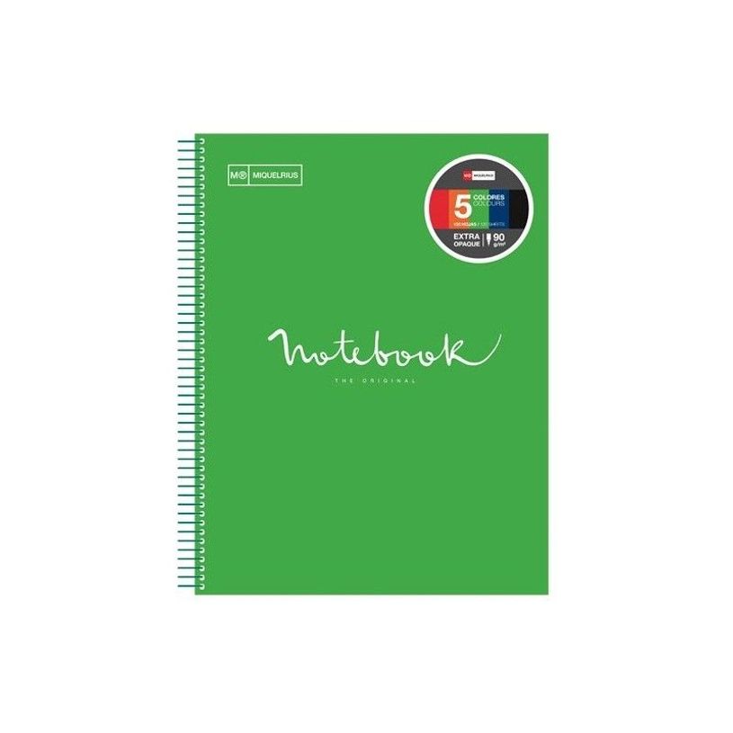 8422593460719-Miquelrius Emotions - Cahier de notes - reliure à spirale - A4 (210 x 297 mm) - 120 feuilles / 240 feuilles - petits carreaux - 4 trous --P_615044_1-0