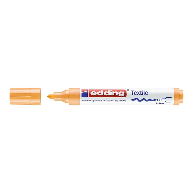 4004764107735-edding 4500 - Marqueur - permanent - pour textile - orange clair - encre pigmentée à base d-P_669755_2-1