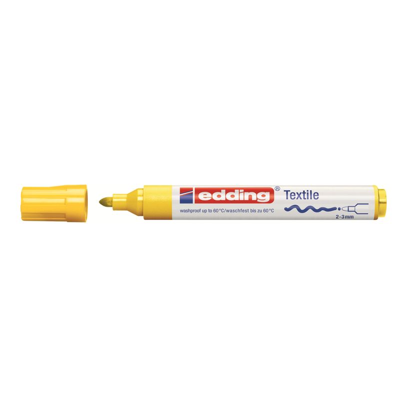 4004764014873-edding 4500 textile - Marqueur - pour textile - jaune fluo - encre pigmentée à base d'eau --P_669759_1-0