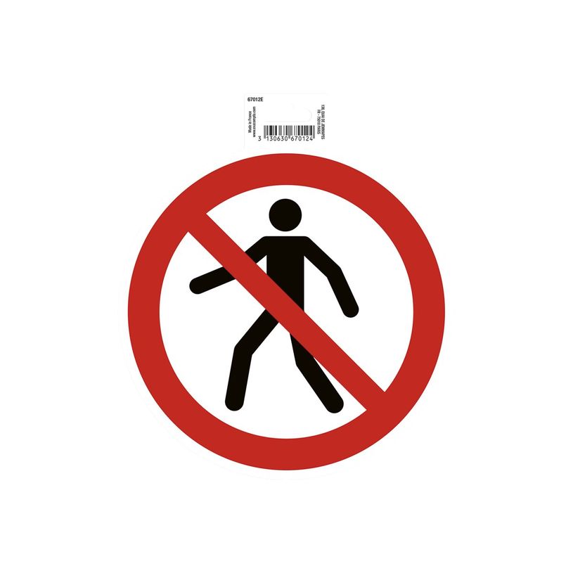 3130630670124-Exacompta - Pictogramme - interdit de marcher/circuler - 200 x 200 mm - rouge-P_672307_5-0