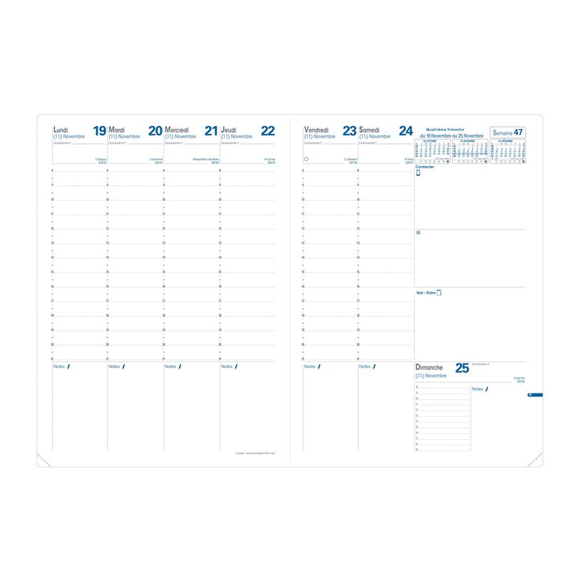 3371010125364-Agenda Club Consul - 1 semaine sur 2 pages - 21 x 30 cm - rouge - Quo Vadis-P_79143102_4-1