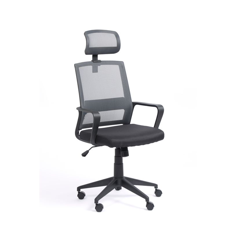 3760185020855-Fauteuil de bureau LIBERTY 02 - accoudoirs fixes - appui-tête réglable - noir et gris-P_79144165_2-1
