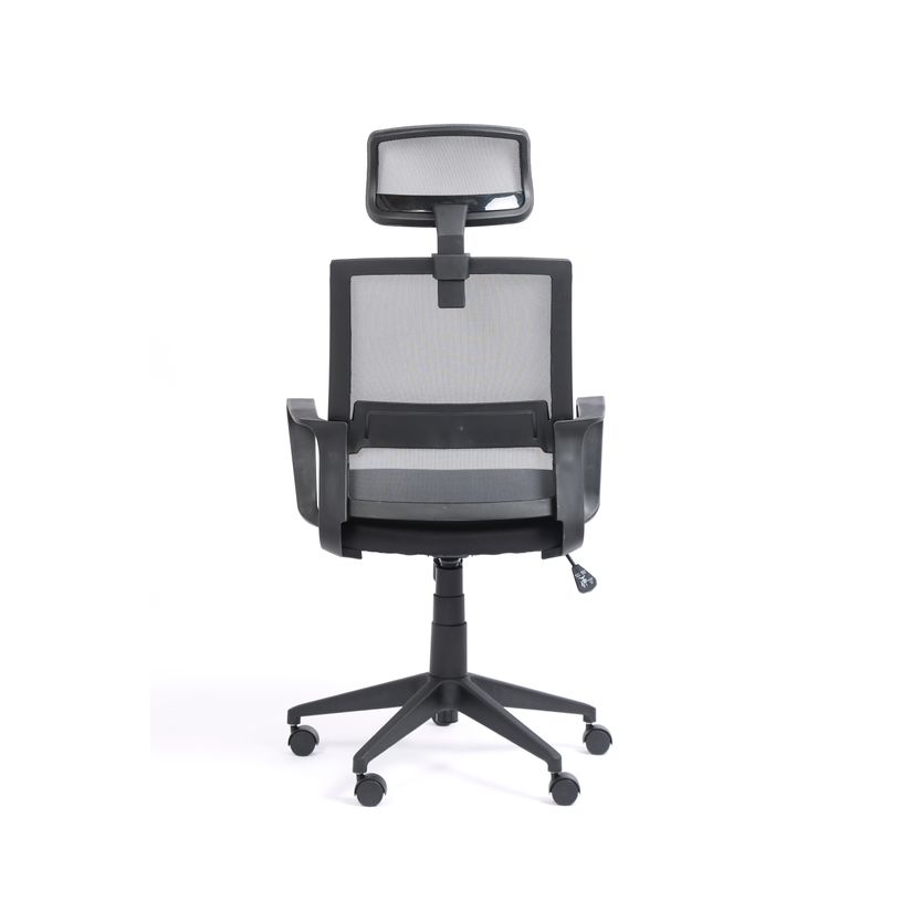 3760185020855-Fauteuil de bureau LIBERTY 02 - accoudoirs fixes - appui-tête réglable - noir et gris-P_79144165_3-2