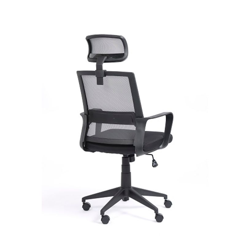 3760185020855-Fauteuil de bureau LIBERTY 02 - accoudoirs fixes - appui-tête réglable - noir et gris-P_79144165_5-4