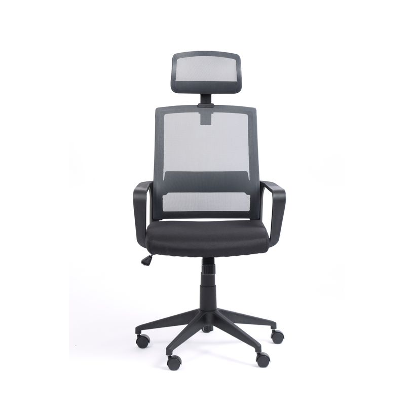 3760185020855-Fauteuil de bureau LIBERTY 02 - accoudoirs fixes - appui-tête réglable - noir et gris-P_79144165_6-5
