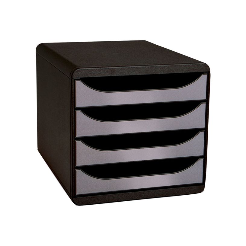 9002493021136-Exacompta BigBox - Module de classement 4 tiroirs - noir/argent-P_79144678_3-2
