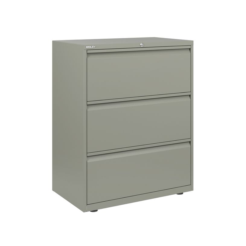 0000791450572-Crédence métallique monobloc -  3 tiroirs - H102 x L80 x P48 cm - silver-P_79145057_1-0