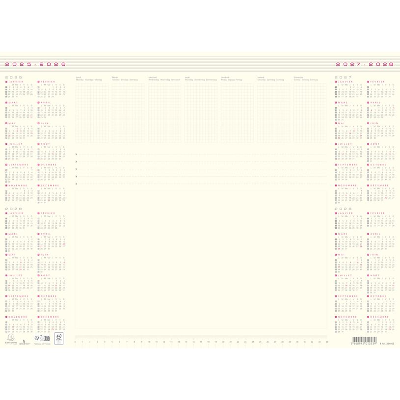 3660942012539-Sous main calendrier 4 années - 25 feuilles papier - 40 x 54 cm - Exacompta-P_79146544_1-0