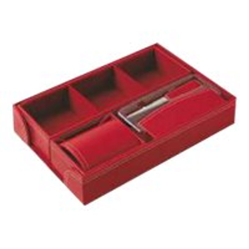 3108724666919-Oberthur - Parure de bureau - 6 pièces - rouge-P_79148058_1-0