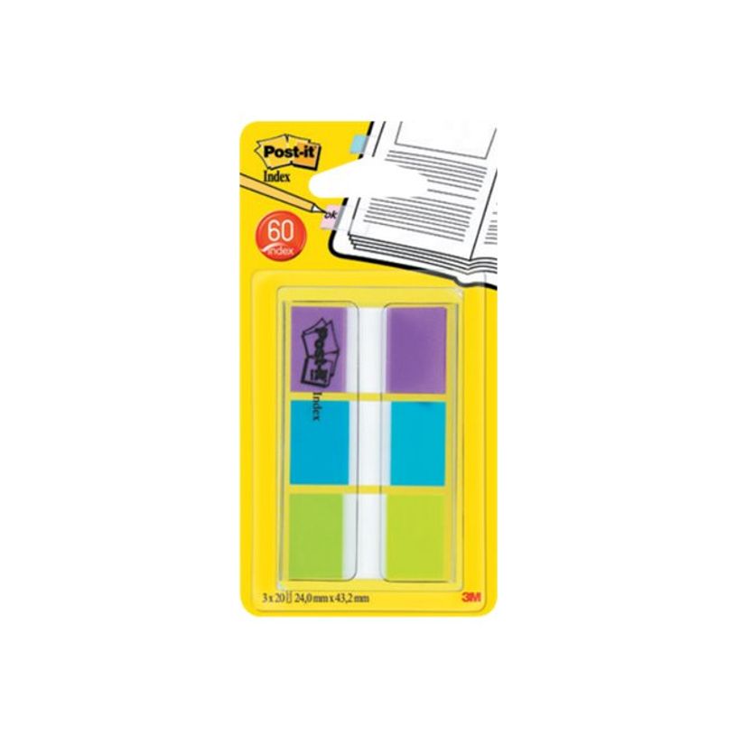 051135809976-Post-it - Marque-pages (Index) souples - couleurs assorties - Lot 3 x 20 feuilles-P_79149267_2-1