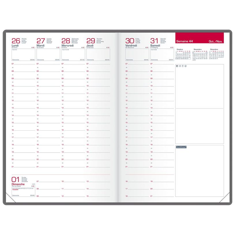 3147281936905-Agenda Oxford Voyage - 1 semaine sur 2 pages - 16 x 24 cm - différentes couleurs disponibl-P_79348577_7-6