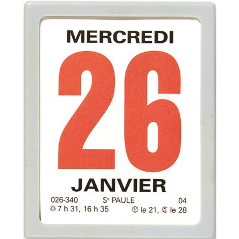 3664447124339-Oberthur Classique - Ephéméride gris - 7,6 x 9,5 cm-P_79351449_1-0