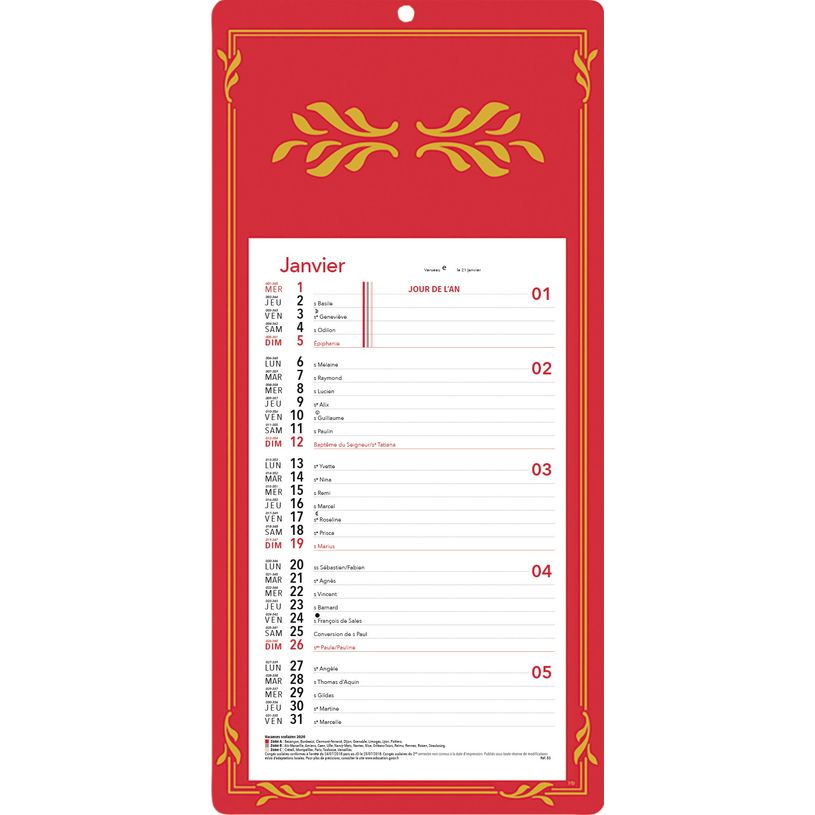 3664447118505-Oberthur - Plaque Skytos mensuel - 16 x 33,3 cm - disponible dans différentes couleurs-P_79351460_3-2