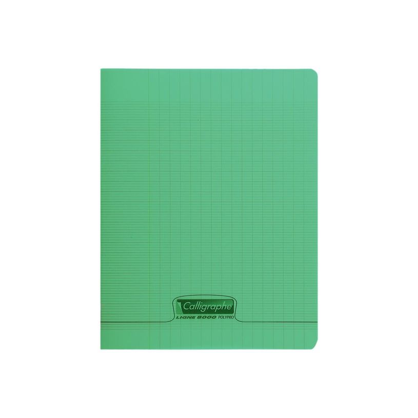 3210330181257-Calligraphe 8000 - Cahier polypro 17 x 22 cm - 96 pages - grands carreaux (Seyes) - vert-P_79356975_1-0
