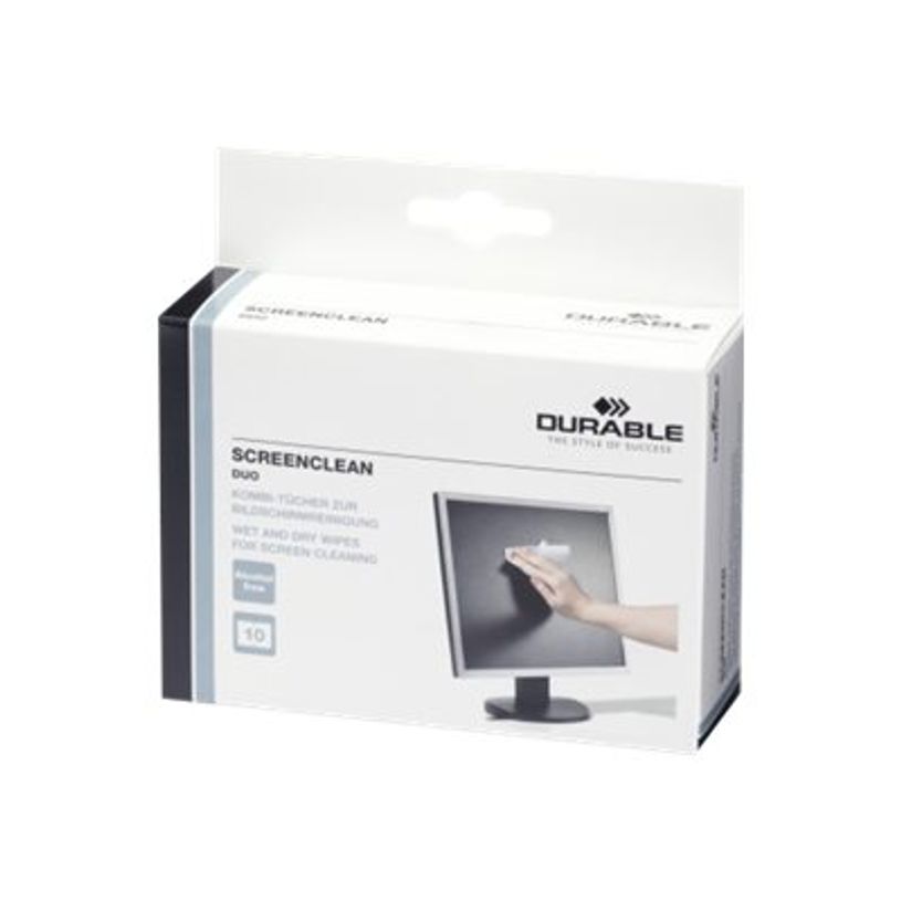 4005546501505-Durable Screenclean DUO - boite de 20 pochettes nettoyantes (10 sèches + 10 humides) pour -P_79361671_1-0