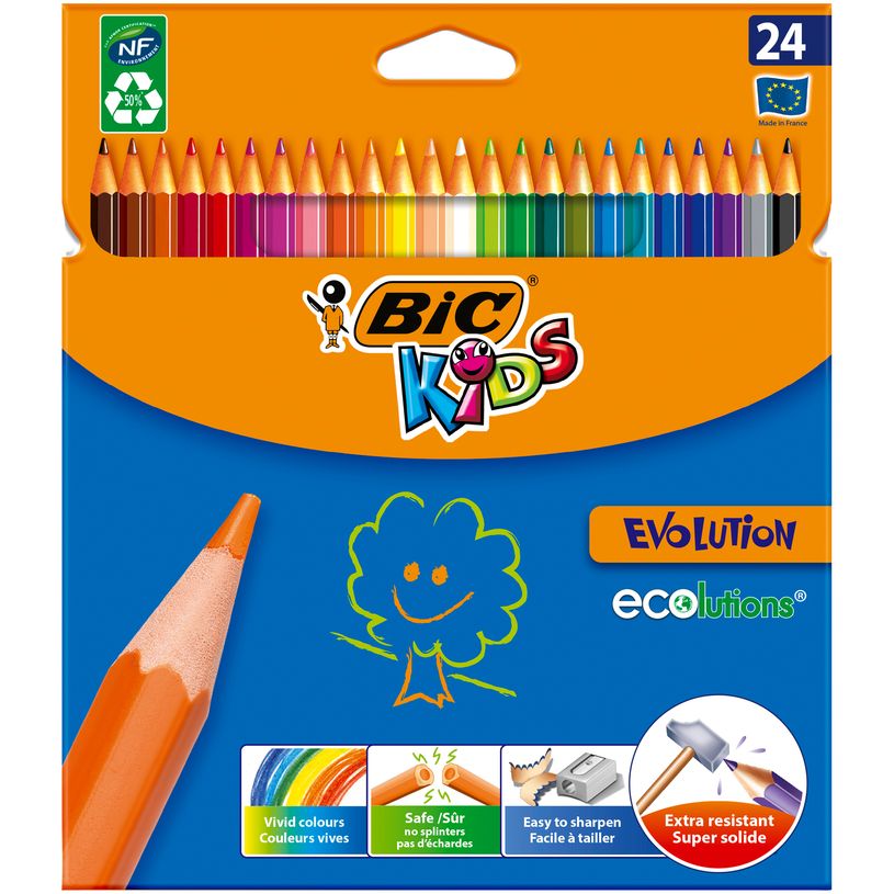 3270220076421-BIC Kids ecolutions Evolution - 24 Crayons de couleur-P_79367006_2-0