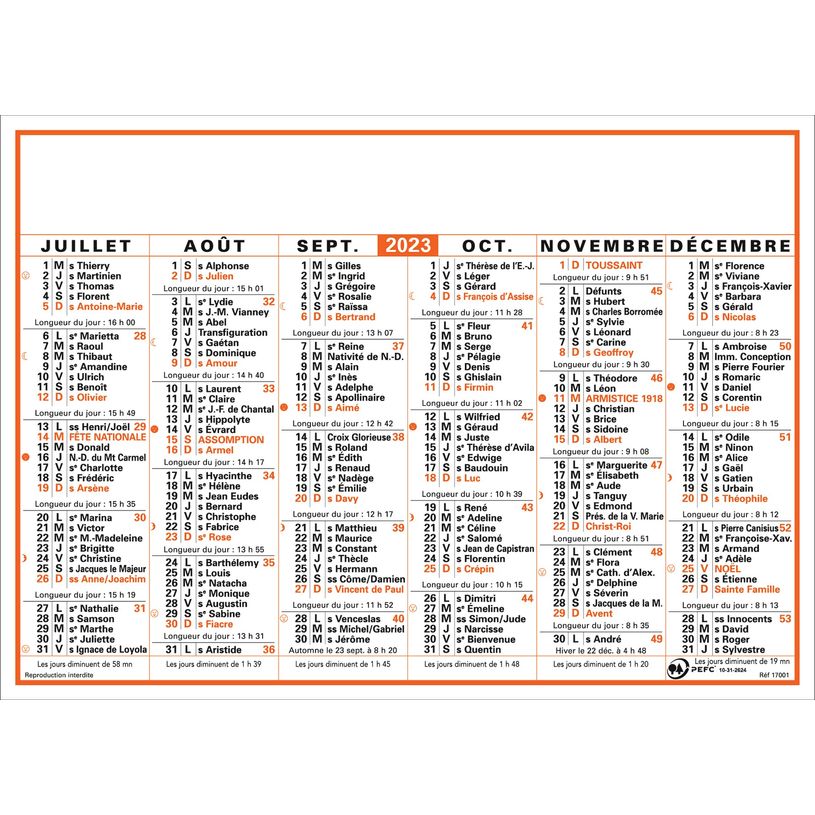3664447125350-Oberthur Classique - Calendrier 6 mois par face - 7,7 x 10,6 cm-P_79368443_2-1