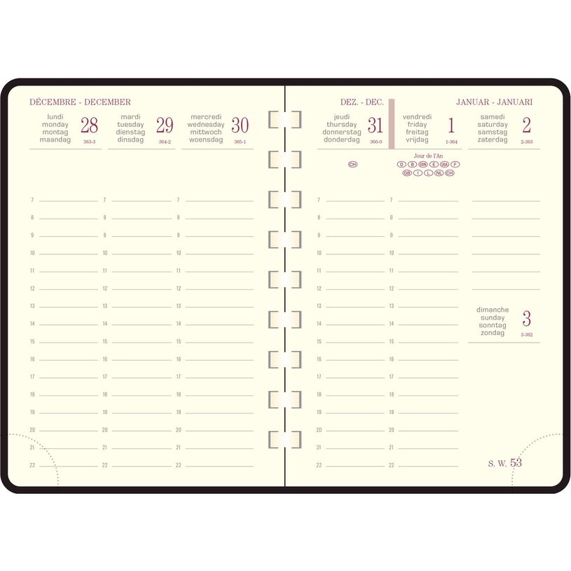 3660942124317-Agenda de poche spiralé Cassandra Eurotime 15S - 1 semaine sur 2 pages - 10,5 x 15,5 cm - disponible dans diff-P_79369754_5-3
