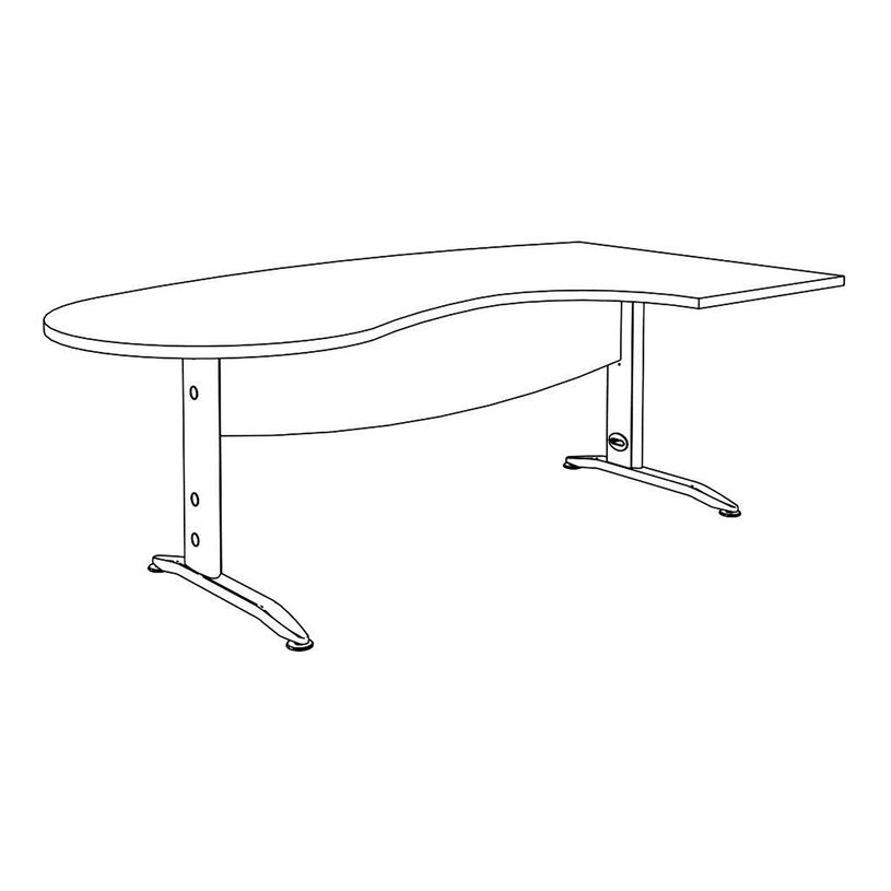 2012348121499-Bureau compact manager retour à gauche IDRA - 200 cm - Pied anthracite - Blanc perle (Pieds de renfort obligato-P_79376871_6-4