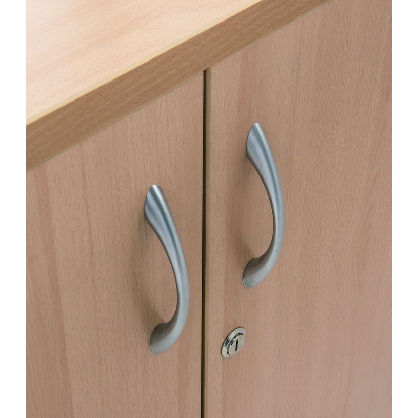 2012348123356-Armoire mi-haute IDRA/DUAL -  L80 x H102 x P47 - 2 portes - 2 tablettes métal DS - Corps anthracite - -P_79377057_2-1