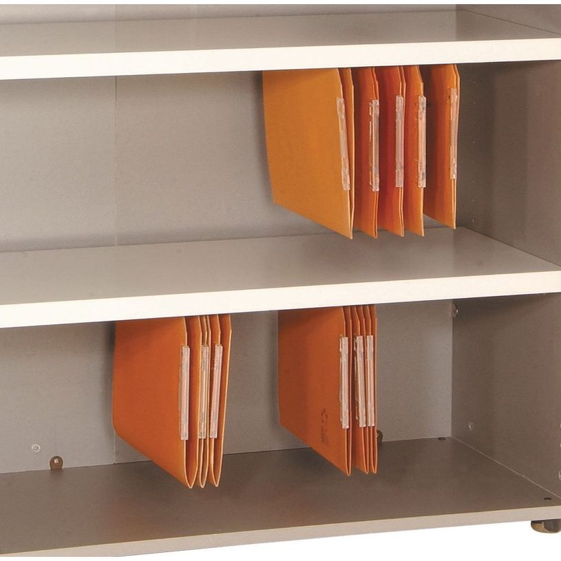 2012348123424-Armoire mi-haute IDRA/DUAL -  L80 x H102 x P47 - 2 portes - 2 tablettes métal DS - Corps alu --P_79377064_6-5