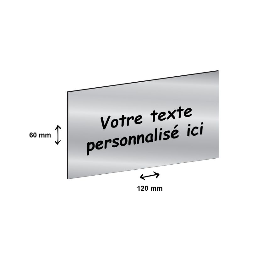 2012348178325-Plaque personnalisée avec votre texte - 120 x 60 mm - argentée - adhésivée prête à po-P_79384185_1-0