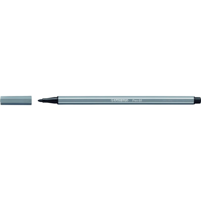 4006381333542-STABILO Pen 68 - Feutre pointe moyenne - gris foncé-P_79386249_1-0