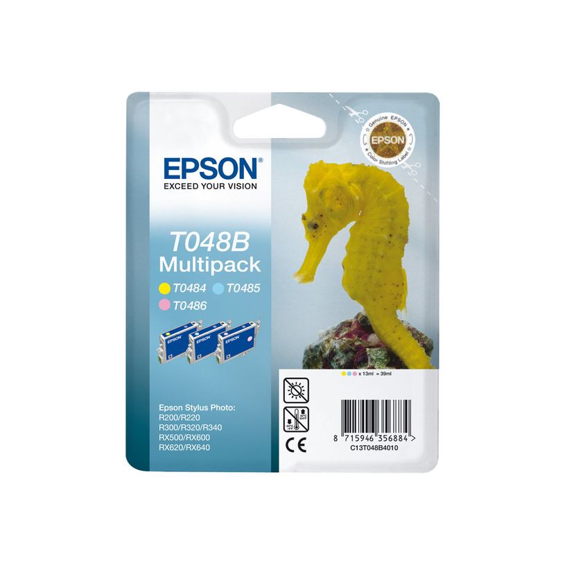 8715946356884-Epson T048B Hippocampe - Pack de 3 - cyan clair, magenta clair, jaune - cartouche d'encre o-P_79390696_2-1