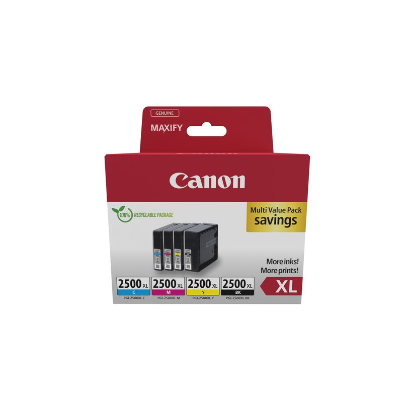 8714574623191-Canon PGI-2500XL - Pack de 4 - noir, cyan, magenta, jaune - cartouche d'encre originale-P_79394046_1-0
