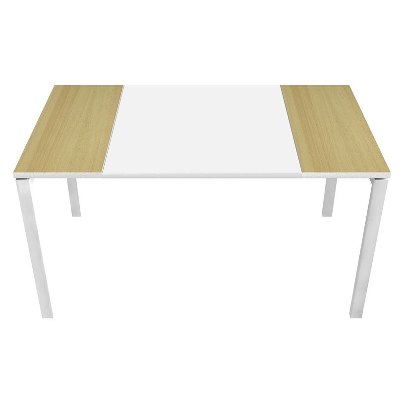3660141220223-Table de réunion EASYDESK - L220 x P114 x H75 cm - blanc/hêtre-P_79397011_1-0