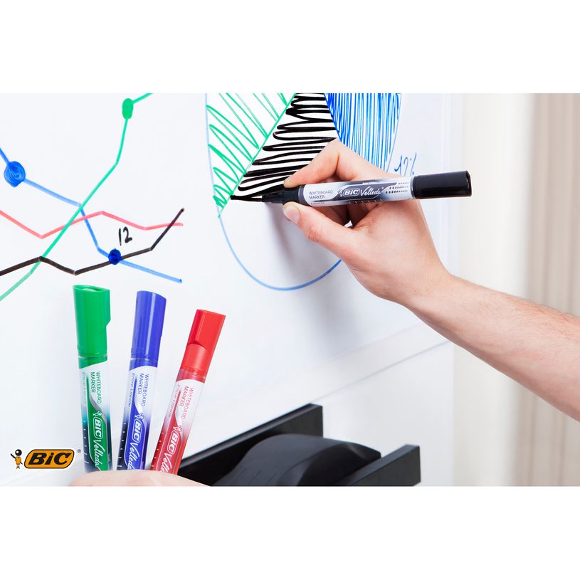 3086123304666-BIC VELLEDA LIQUID INK TANK - Marqueur effaçable - pointe ogive - rouge-P_79398207_4-3