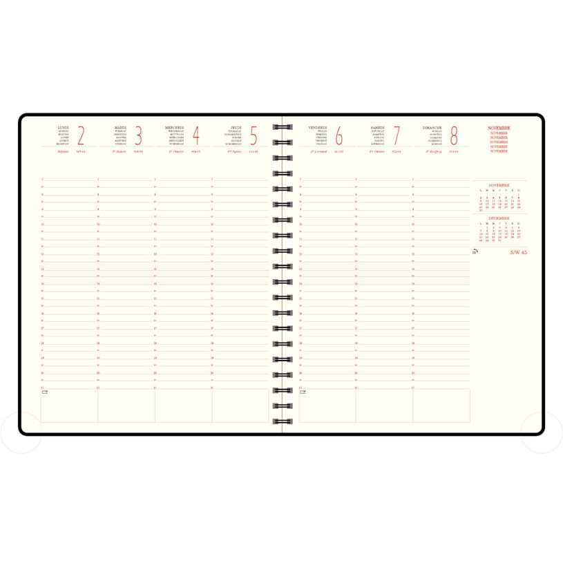 3660942049801-Agenda spiralé Duo Kaa Eurotime 22S - 1 semaine sur 2 pages - 18,5 x 22,5 cm - disponible dans diff-P_79398223_5-3