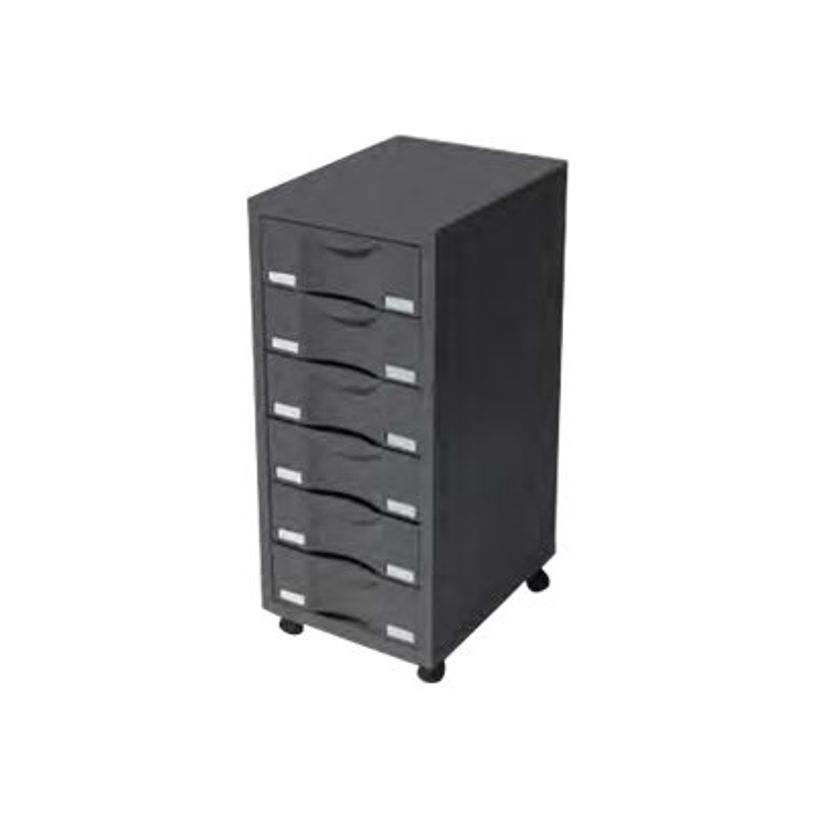 3219090956655-Module de rangement à roulettes 6 tiroirs - anthracite/gris-P_79401111_1-0