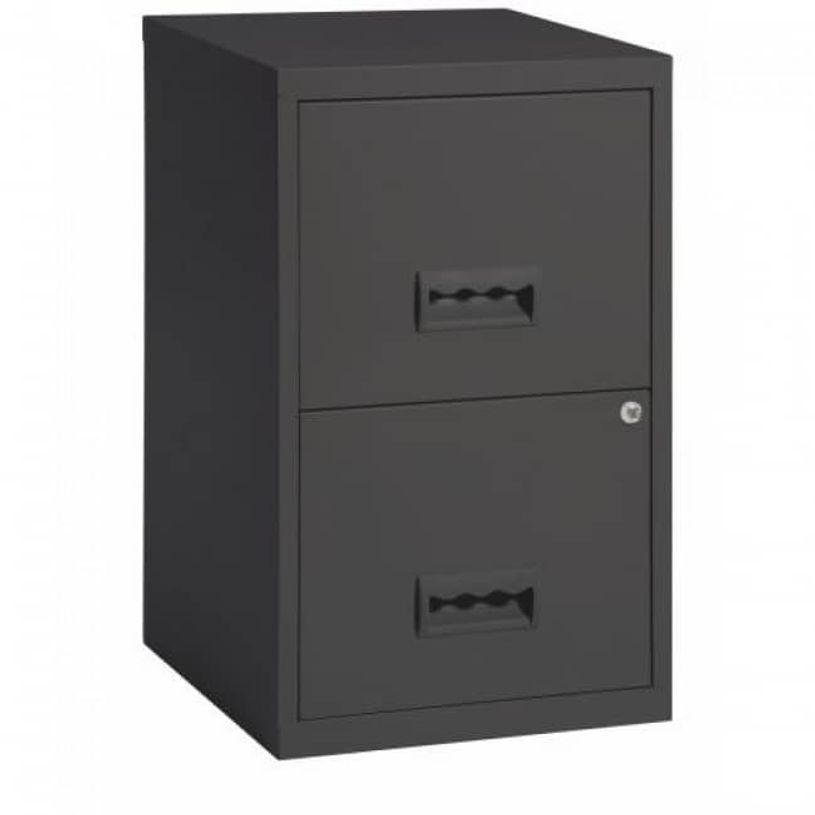 3219091966066-Classeur 2 tiroirs pour dossiers suspendus - 68 x 42 x 54 cm - anthracite-P_79401163_1-0