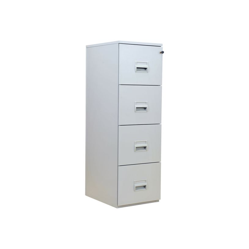 3219091966448-Classeur 4 tiroirs pour dossiers suspendus - 131 x 42 x 54 cm - gris-P_79401165_1-0