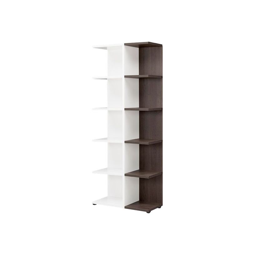 3483600647528-Bibliothèque XENON - L75 x H188 x P36 - Blanc/chêne royal (côtés de finition non compri-P_79406903_1-0