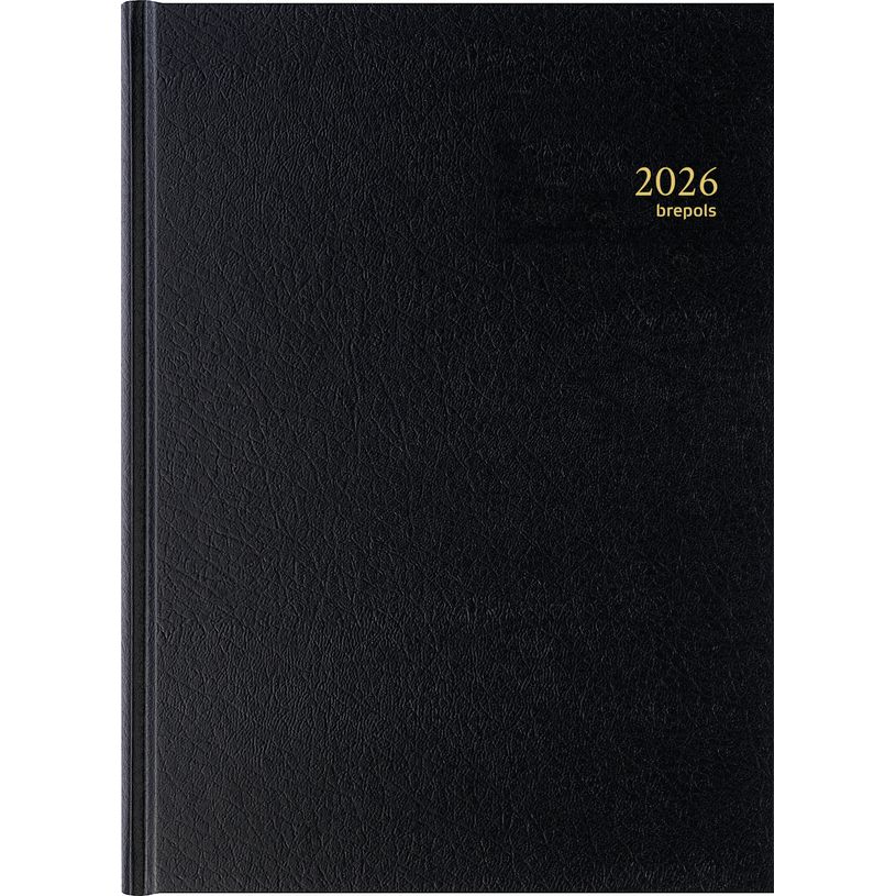 5412303100298-Agenda Santex Bremax - 1 jour par page - 21 x 29 cm - noir - Brepols--0