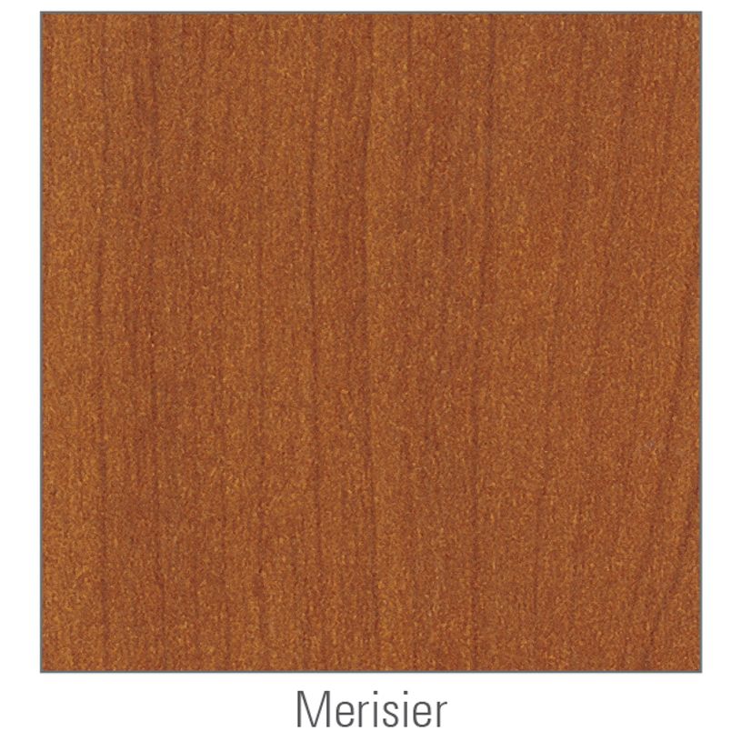 3253310150003-Bureau droit IDRA - Vague à gauche - L140 cm - Pieds alu - plateau imitation Merisier-P_79408629_4-3