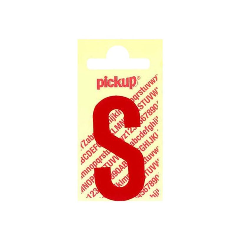 8711234223180-Pickup - Étiquette autocollante - 90 mm - Lettre S - rouge brillant-P_79413028_1-0