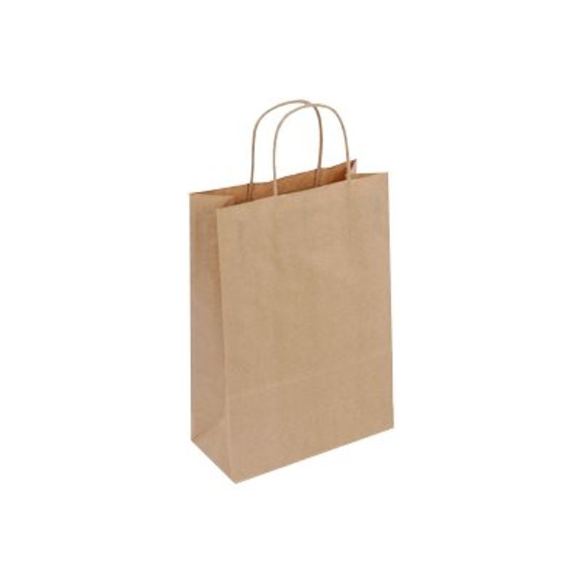 2130858304888-50 Sacs cadeau kraft - poignées torsadées - 22 cm x 10 cm x 31 cm - brun-P_79414222_1-0