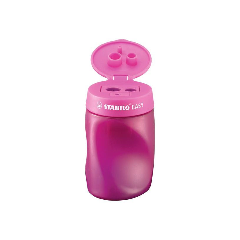 4006381415842-STABILO EASY - Taille-crayon - 3 trous - pour gaucher - rose-P_79415045_2-1