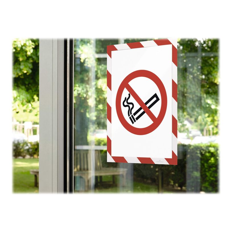 4005546406596-Durable Duraframe Magnetic Security - Cadre d'affichage magnétique bicolore - A4 - rouge/b-P_79415385_6-5