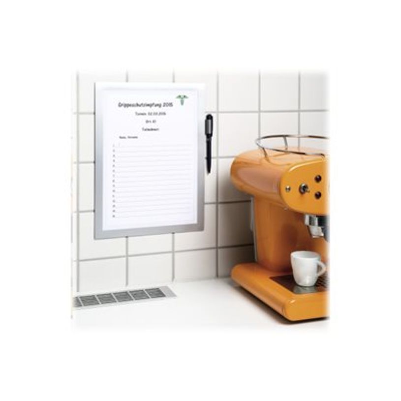 4005546407043-Durable Duraframe Note - Cadre d'affichage adhésif - A4 - argent - avec porte-stylo-P_79415393_9-8