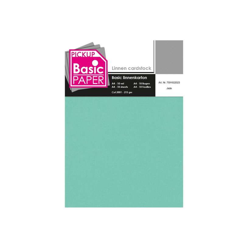 8715119760784-Pickup - Carton de lin - A4 (210 x 297 mm) - 215 g/m² - 10 feuilles - vert jade-P_79417858_1-0