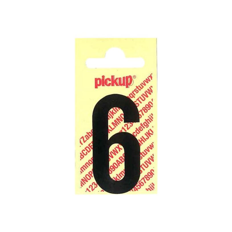 2012349361962-Pickup - Étiquette autocollante - 90 mm - Chiffre 6 - noir mat-P_79417997_1-0