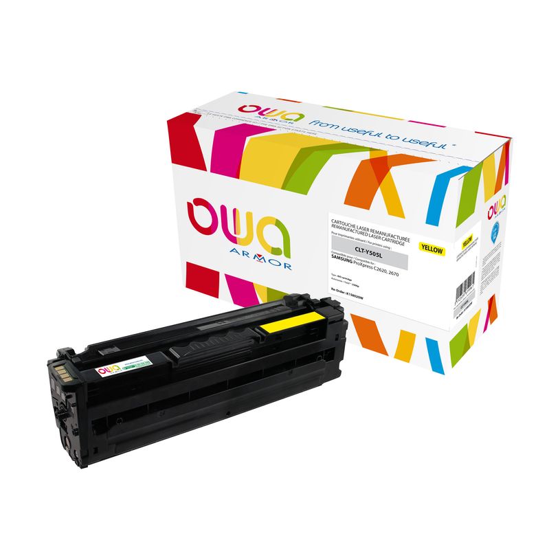 3112539619961-Cartouche laser compatible Samsung CLT-505L - jaune - Owa K15802OW-P_79418908_1-0
