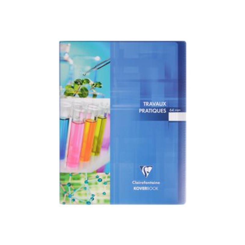 3037929804201-Clairefontaine Koverbook - Cahier polypro de travaux pratiques (TP) - 24 x 32 cm - 64 pages - grands carreaux (Seyes)/uni - disponibl-P_79419165_1-0