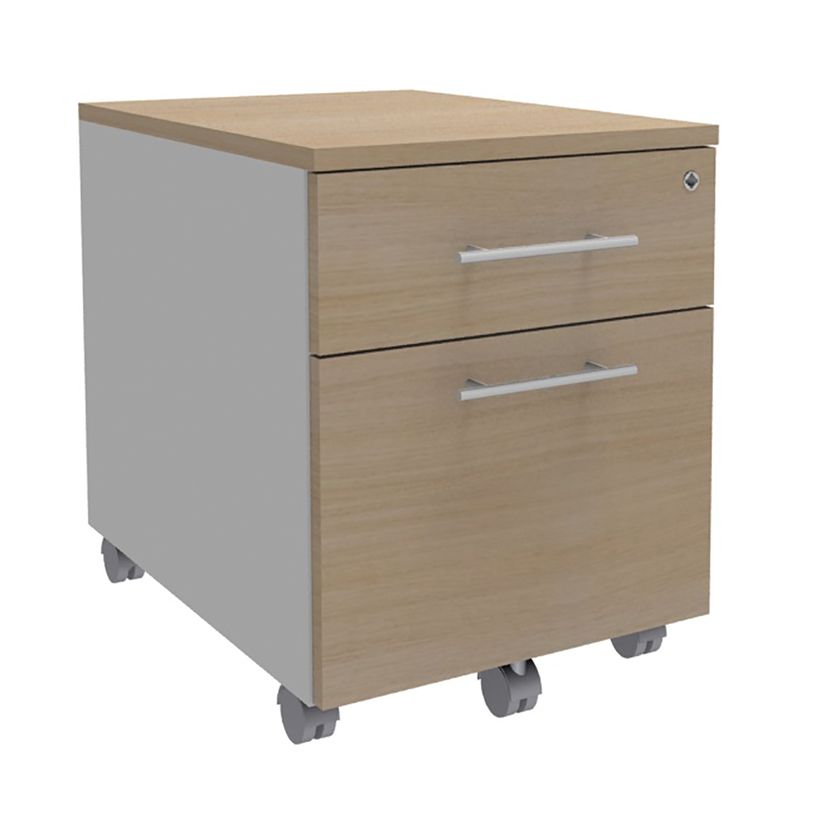 3253310153141-Caisson mobile INEO JET UP Bureau Vallée - L43 x H56 x P60 cm - 2 Tiroirs dont 1 dossier suspendu - f-P_79421210_1-0